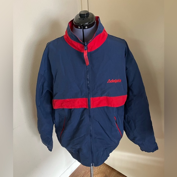Vtg Blue & Red Hartwell Sports X Acosta Reversible Windbreaker Jacket Sz L - Picture 2 of 10